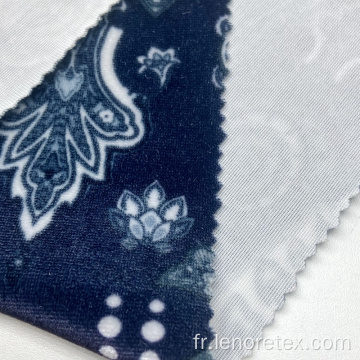 Tissu velours coréen numérique en polyester spandex imprimé numérique